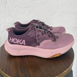 Hoka Transport Women's Trail Running Shoes Deep Mauve Vibram Size 7.5